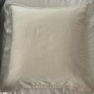 Cream pottery barn throw pillow